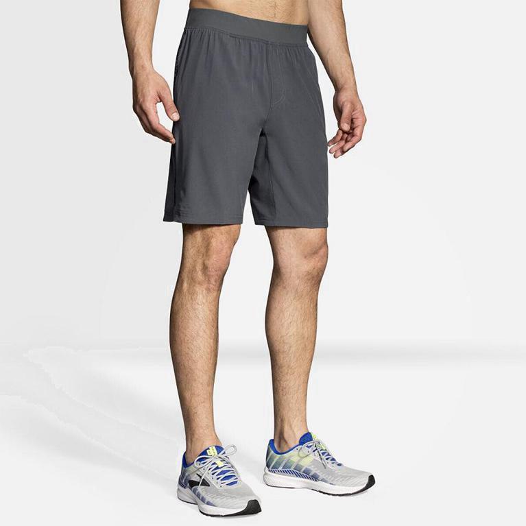 Brooks Equip 9 Mens Running Shorts Ireland Grey (FMZV-54826)